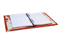 Organiseur A5 pour agenda 2024 2025 en liège Orange Sanguine - Shirley Chiche planner